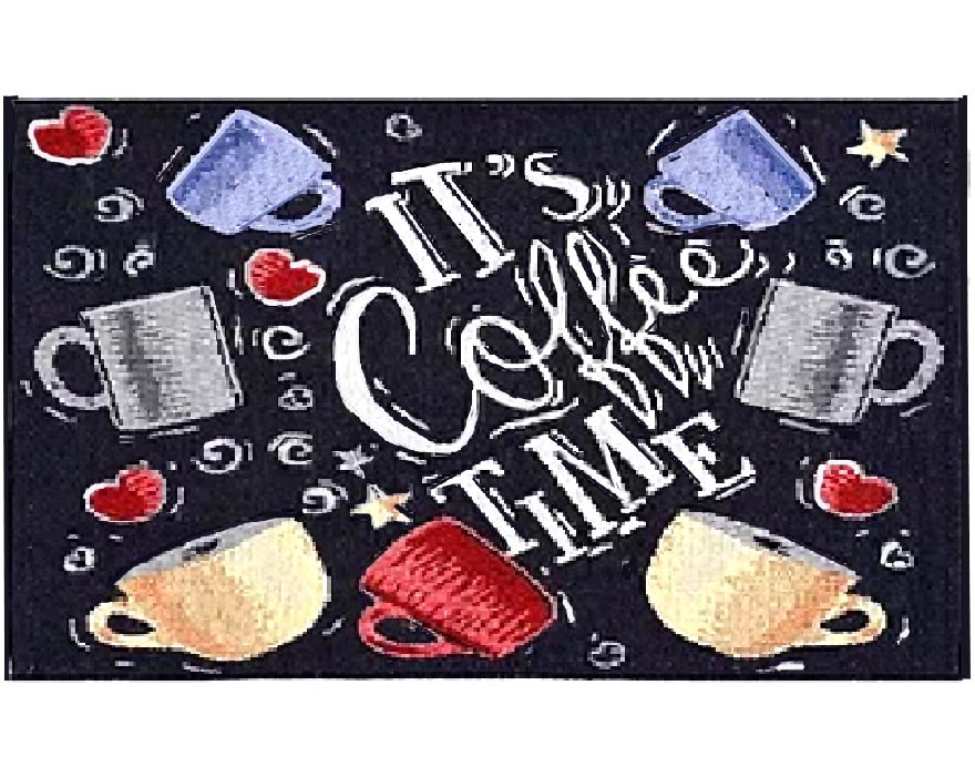 * 4 Cloth-Fabric Tapestry-Coffee Themed Placemats Coffee Time